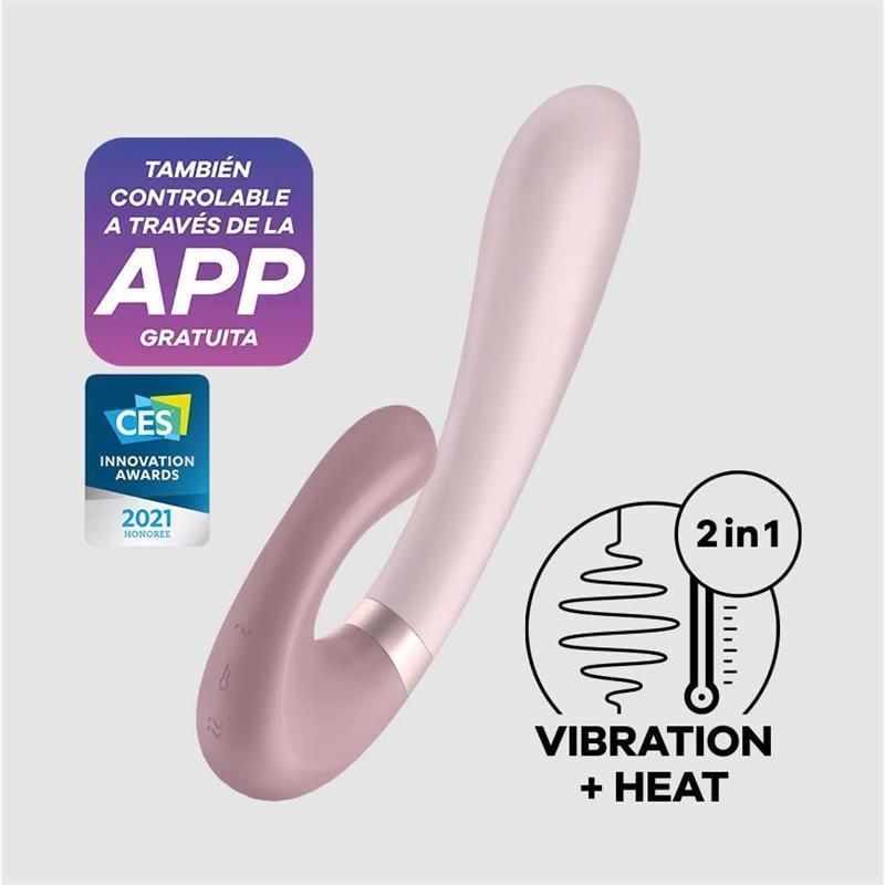 Satisfyer Heat Wave Vibrador Efecto Calor Mauve con app vibrador satisfyer heat wave