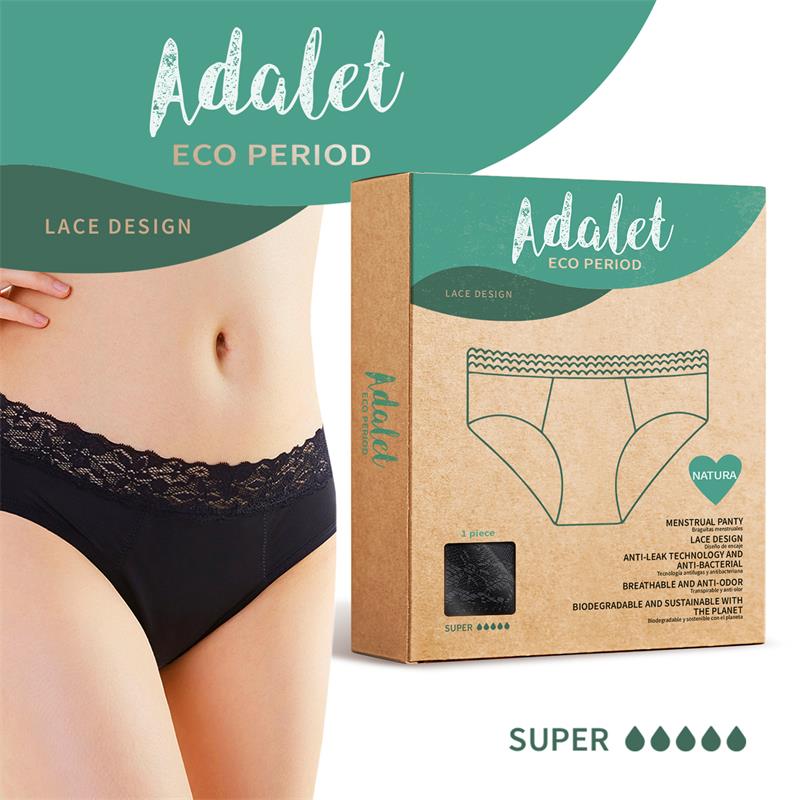 Adalet Eco Period Braga Menstrual Súper bragas menstruales