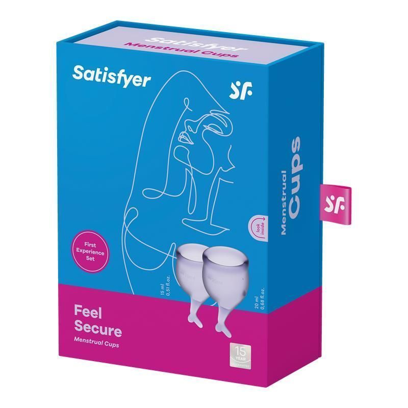 Copas menstruales feel secure lilla pack de 2 caja copa menstrual