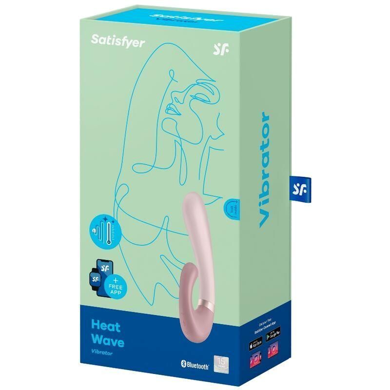Satisfyer Heat Wave Vibrador Efecto Calor Mauve App caja vibrador satisfyer heat wave