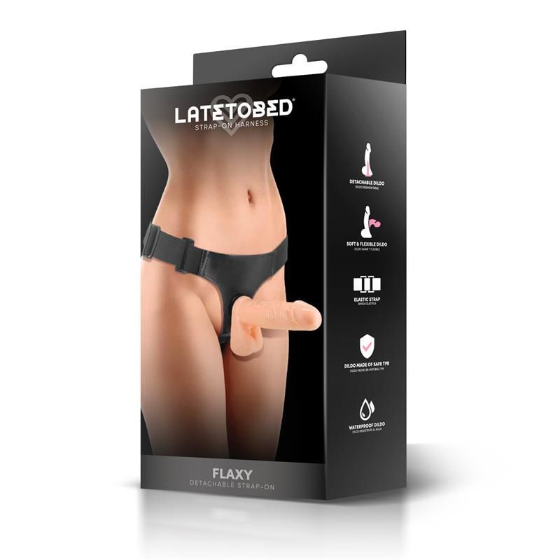 Flaxy arnes con dildo flexible desmontable en caja arnes sexual en caja